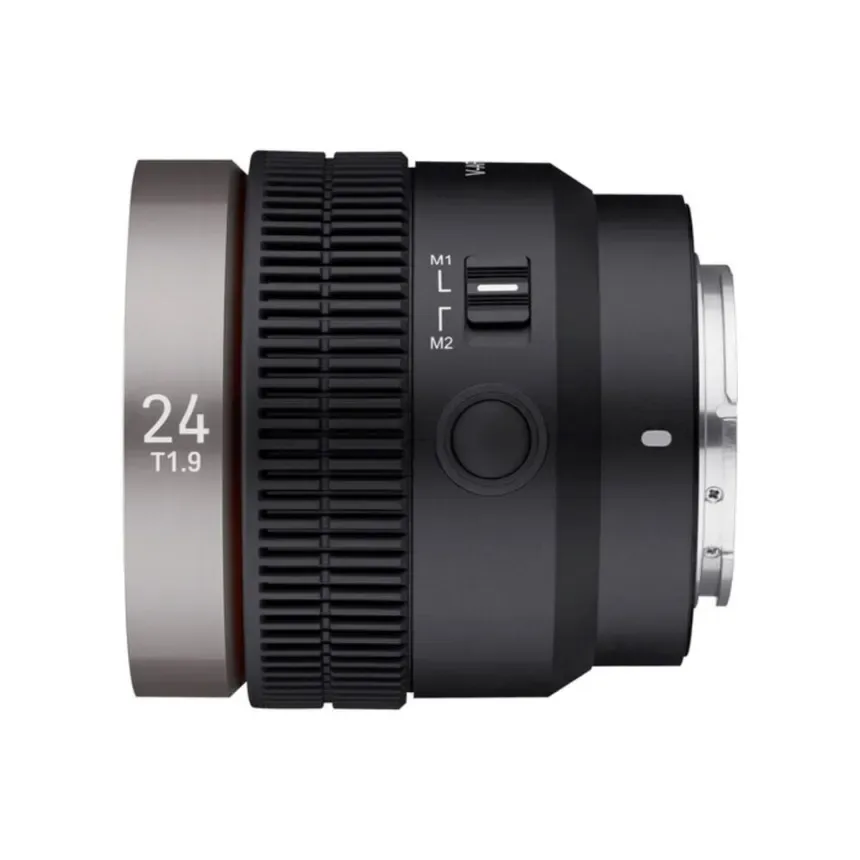 Samyang V-AF 24mm T1.9 cinemalens met getande scherpstelring
