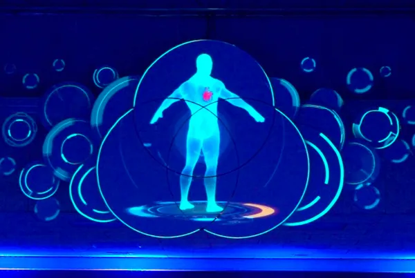 Beeld uit het project Merging Circles – Light sculpture